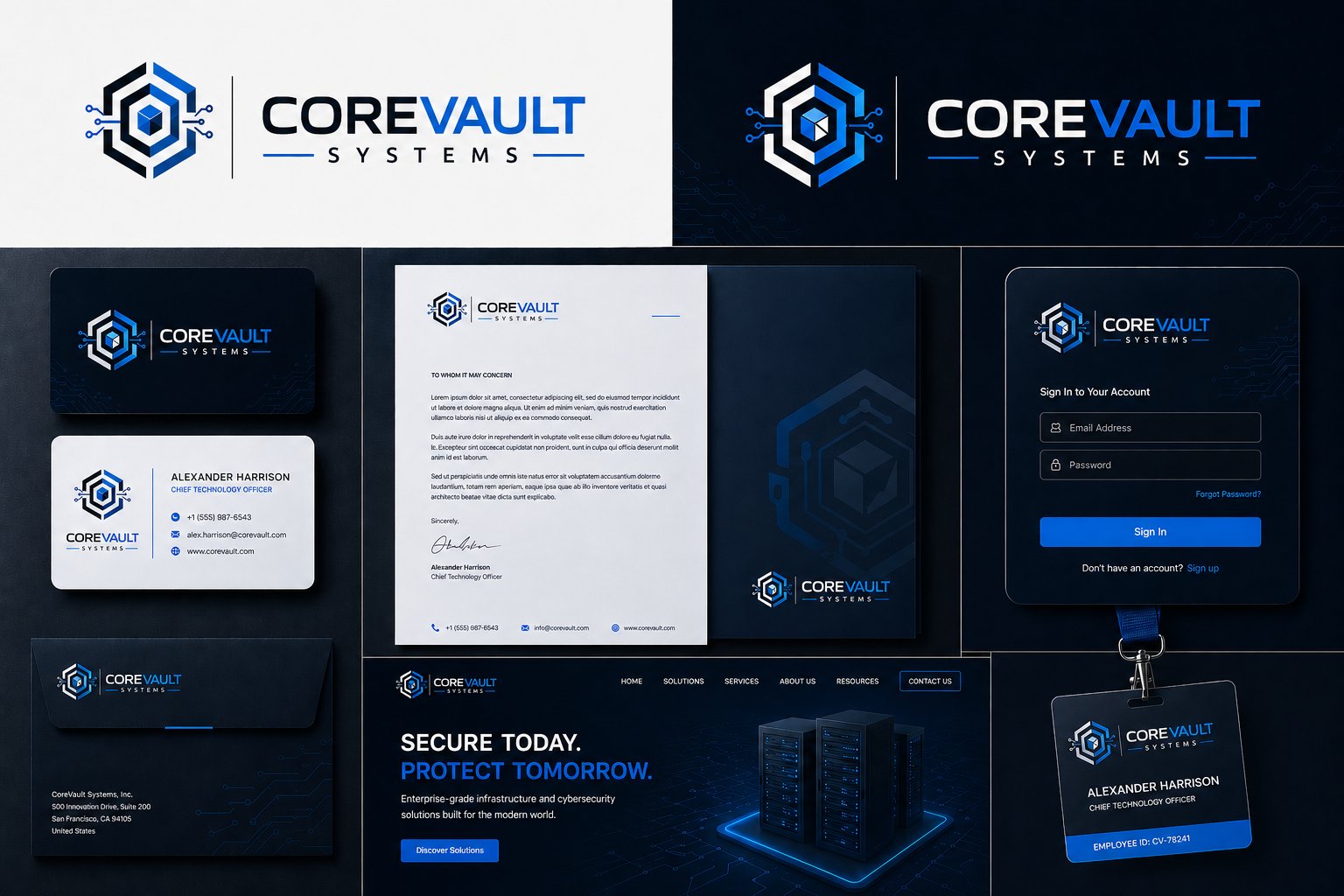 Corevault Systems brand identity kapak görseli